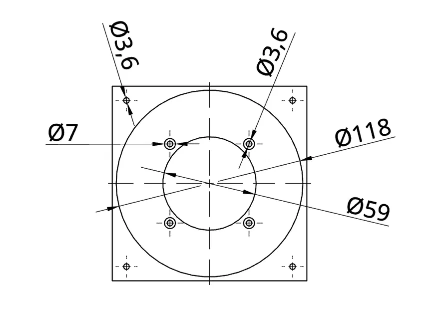 Bộ chuyển đổi quạt 120mm sang 60mm cho bu lông M3 - Image 5