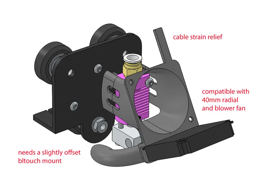 Quạt tản nhiệt Mini-Me v4 cho Ender3 (Dùng đồ zin, 5015, Không cần hàn, Tháo lắp dễ dàng) - Image 3