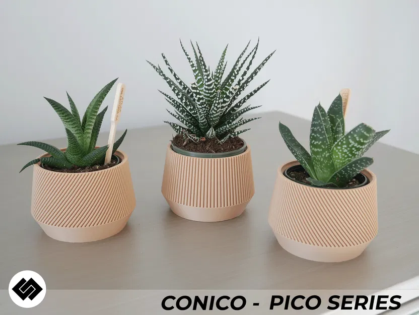 Bộ 3 Chậu Cây Conico Series - Image 1