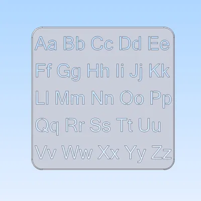 Khuôn Chữ Cái (Dày 5mm)