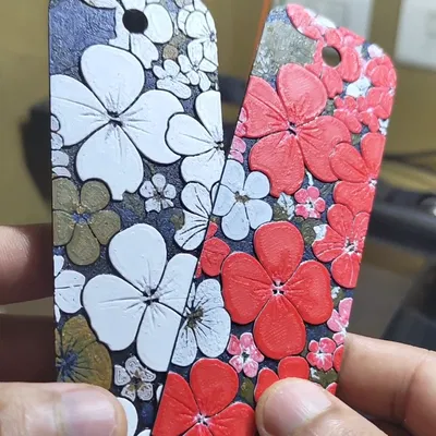 Dấu trang Hoa Đỏ Trắng