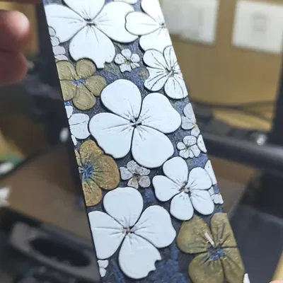 Dấu trang Hoa Đỏ Trắng