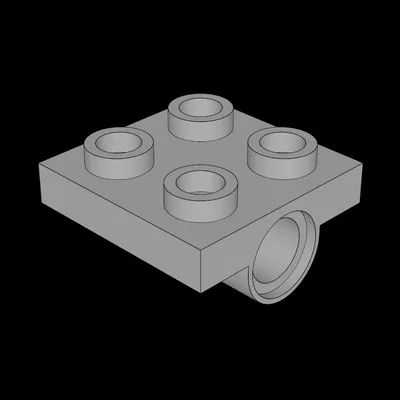 Tấm Lego Tương Thích (10247.dat) 2 x 2 có Lỗ và Xương Sườn Hoàn Chỉnh Bên Dưới