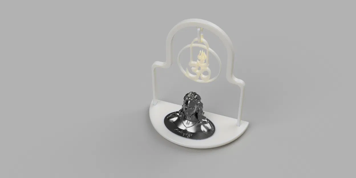 Mô hình Bệ thờ Thần Shiva in 3D có Biểu tượng Om và Thiết kế Trishul - Image 1