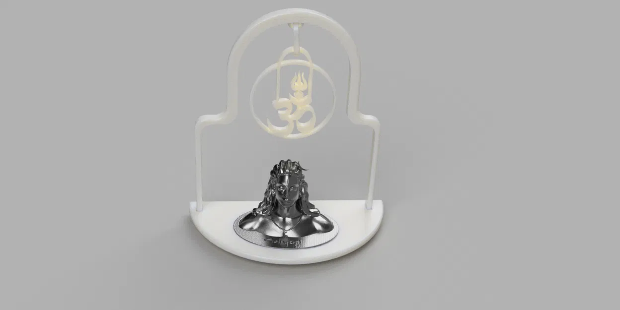 Mô hình Bệ thờ Thần Shiva in 3D có Biểu tượng Om và Thiết kế Trishul - Image 3