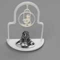 Mô hình Bệ thờ Thần Shiva in 3D có Biểu tượng Om và Thiết kế Trishul - Thumbnail 4
