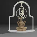 Mô hình Bệ thờ Thần Shiva in 3D có Biểu tượng Om và Thiết kế Trishul - Thumbnail 8