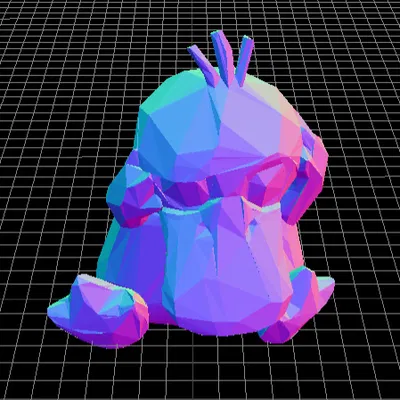 Mẫu Psyduck low poly (Pokemon)