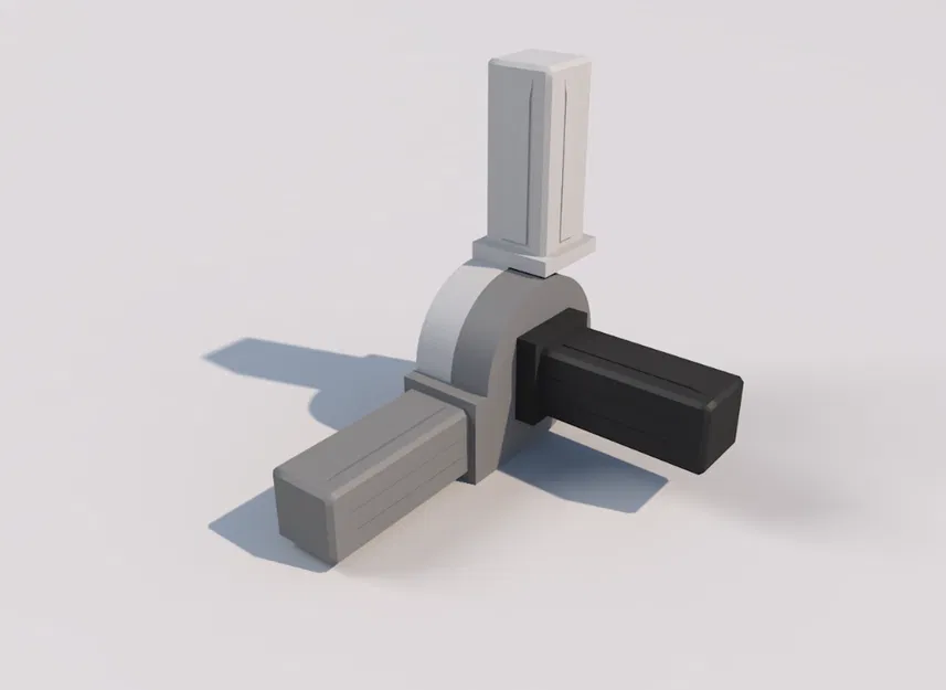 Khớp nối góc xoay cho ống nhôm vuông 20x20mm (dày 2mm) - Image 1