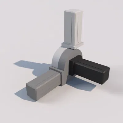 Khớp nối góc xoay cho ống nhôm vuông 20x20mm (dày 2mm)