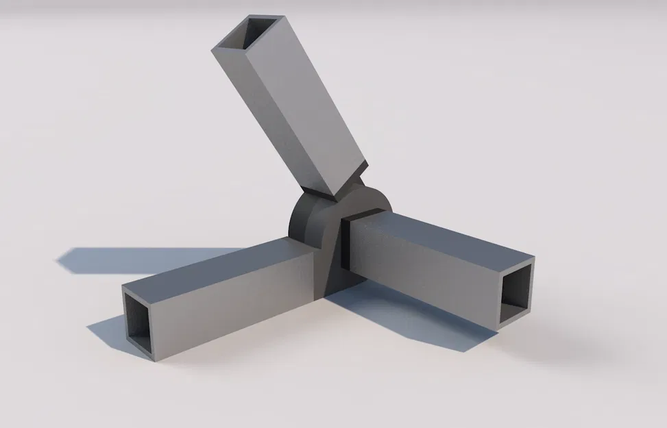 Khớp nối góc xoay cho ống nhôm vuông 20x20mm (dày 2mm) - Image 2