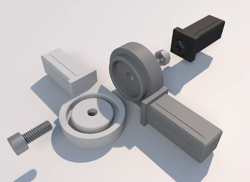 Khớp nối góc xoay cho ống nhôm vuông 20x20mm (dày 2mm) - Image 7