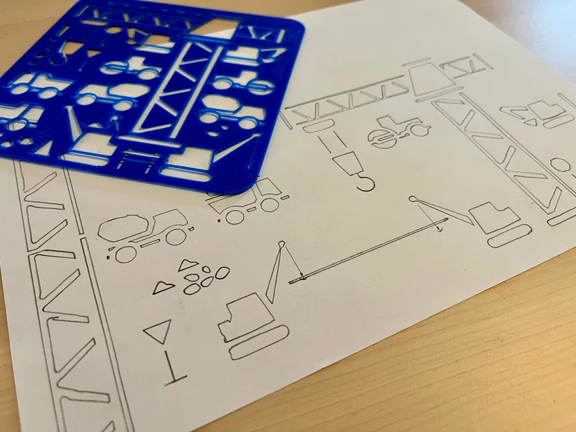 Khuôn Vẽ / Mẫu Vẽ Công Trường Xây Dựng (4 kích thước) - Image 1