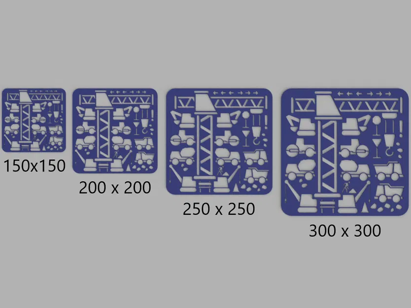 Khuôn Vẽ / Mẫu Vẽ Công Trường Xây Dựng (4 kích thước) - Image 3