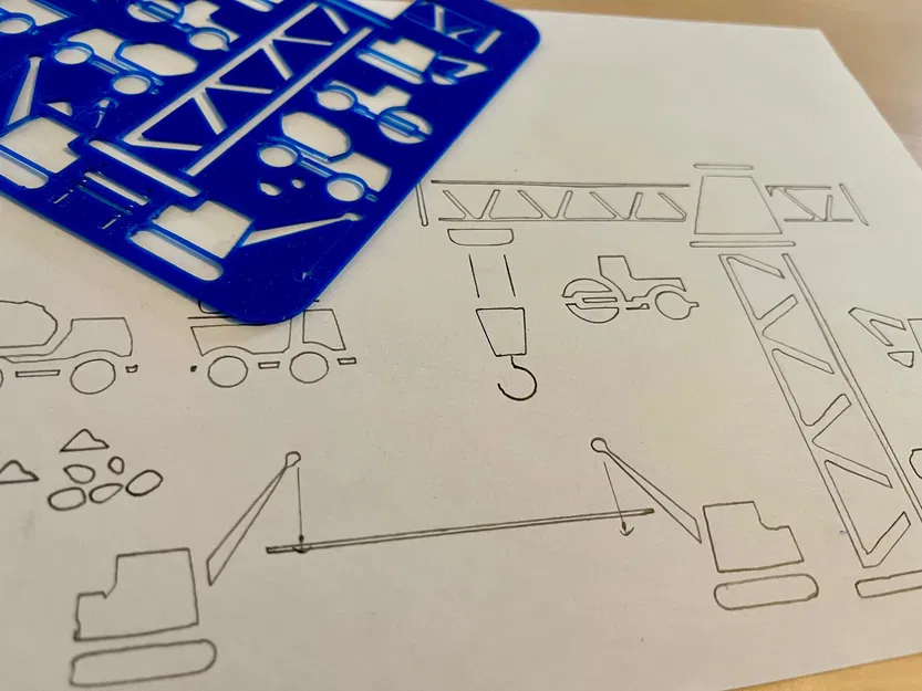 Khuôn Vẽ / Mẫu Vẽ Công Trường Xây Dựng (4 kích thước) - Image 4