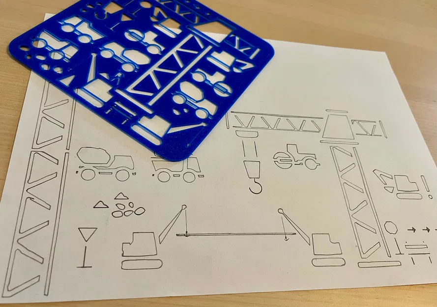 Khuôn Vẽ / Mẫu Vẽ Công Trường Xây Dựng (4 kích thước) - Image 5