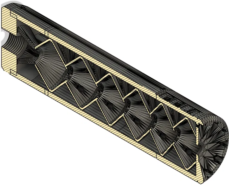 PBM Ringo dài gấp đôi - Bộ giảm thanh Airgun One Piece - Image 4