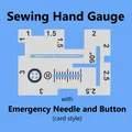 Thước Đo Đường May / Vải Vải Dáng Thẻ Bài Kèm Kim và Nút Khẩn Cấp - Thumbnail 1