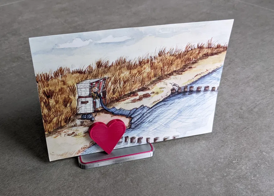 Chân Đế Đựng Ảnh/Thiệp - Hình Trái Tim - Image 2