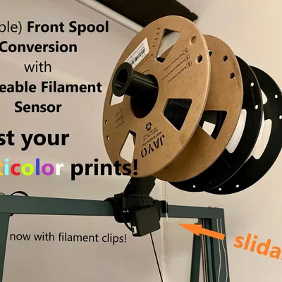 Giá đỡ cuộn sợi kép phía trước cho Elegoo Neptune 3/4 Pro Plus Max có bộ đổi cảm biến