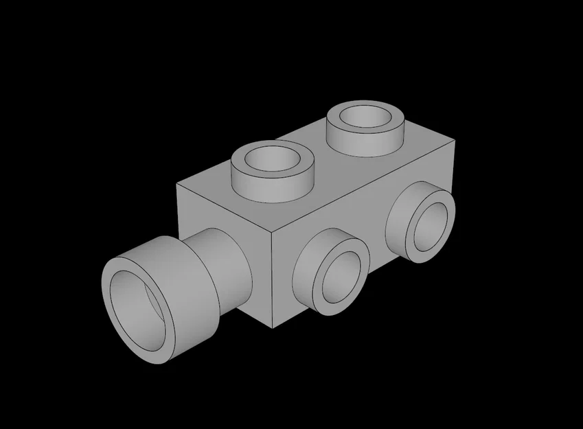 Gạch Lego Tương Thích (4595.dat) 1 x 2 x 0.667 có nẹp hai bên - Image 1