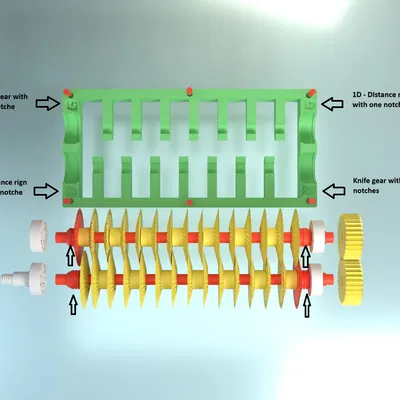Máy xay giấy A4 in 3D hoàn chỉnh