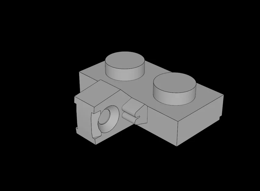 Khớp Nối Lego Tương Thích (44567a.dat) Đế Bản Lề 1x2 Khóa Rãnh Có Khe Dọc - Image 1