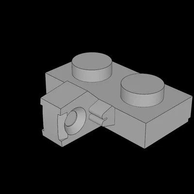Khớp Nối Lego Tương Thích (44567a.dat) Đế Bản Lề 1x2 Khóa Rãnh Có Khe Dọc