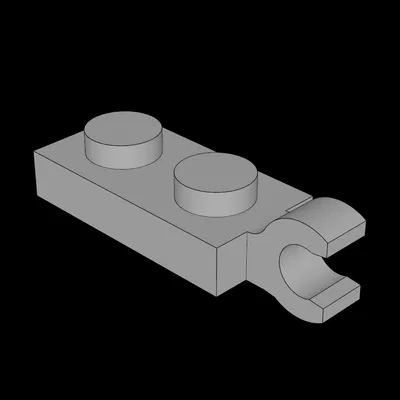 Tấm Lego Tương Thích (63868.dat) 1 x 2 với Kẹp Ngang Ở Cuối (Kẹp C Dày)