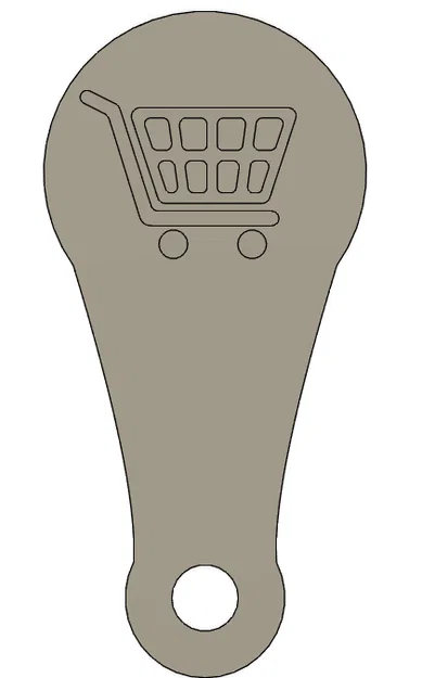 Móc khóa xe đẩy hàng/Llavero para carritos - Image 1