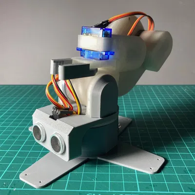 Cánh Tay Robot Mini Có Cảm Biến Siêu Âm Cho Người Mới Bắt Đầu