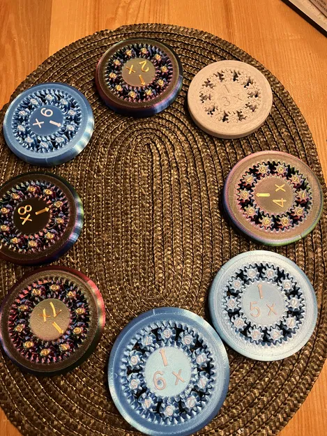 Bánh Răng Fidget Cho Toán Học Ở Trường. Phép Tính Cơ Bản Từ 2 Đến 9 - Image 1