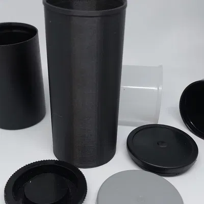 Hộp Đựng Phim 120 Đơn - Sử Dụng Nắp Vỏ Phim 35mm