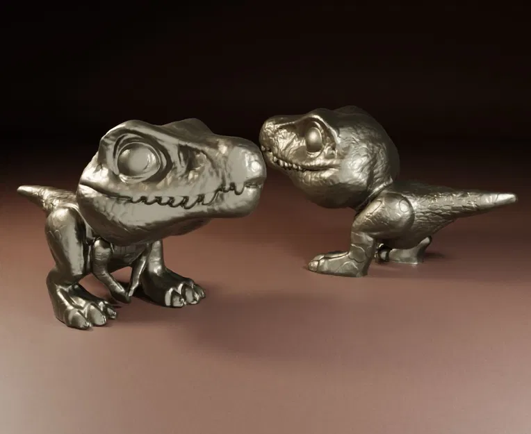 Khủng Long Bạo Chúa T-Rex Nhỏ Dễ Thương - Chi Tiết và Low Poly - Image 2