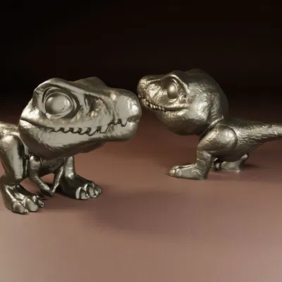 Khủng Long Bạo Chúa T-Rex Nhỏ Dễ Thương - Chi Tiết và Low Poly