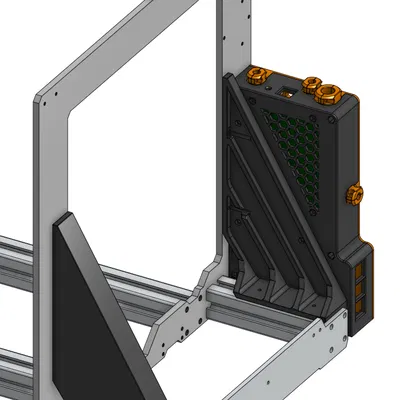Hộp đựng Einsy cho Prusa MK3/S với Raspberry PI 4B/3B và Thanh đỡ