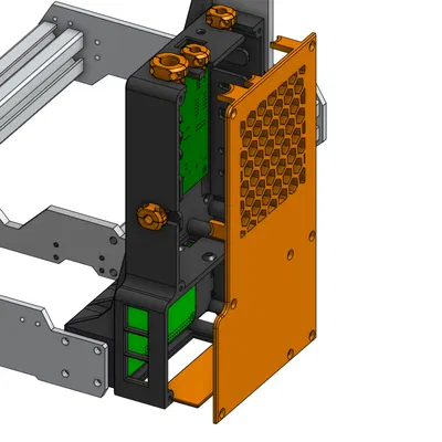 Hộp đựng Einsy cho Prusa MK3/S với Raspberry PI 4B/3B và Thanh đỡ