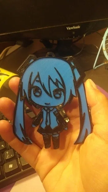 Móc khóa Hatsune Miku in 2 màu (đổi màu) - Image 1