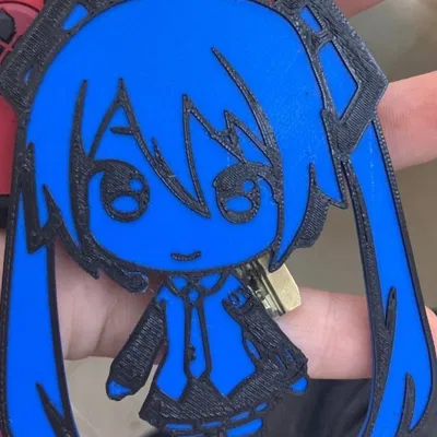 Móc khóa Hatsune Miku in 2 màu (đổi màu)