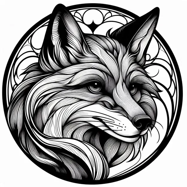 Tranh Đầu Cáo Treo Tường 3D - Image 1