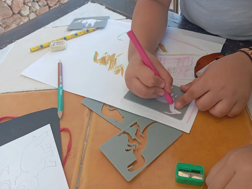 Thẻ Stencil Khủng Long Dino Stencil Cards - Image 2