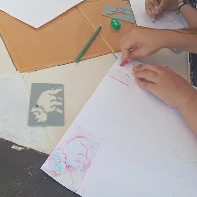 Thẻ Stencil Khủng Long Dino Stencil Cards