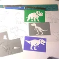 Thẻ Stencil Khủng Long XL - Thumbnail 1