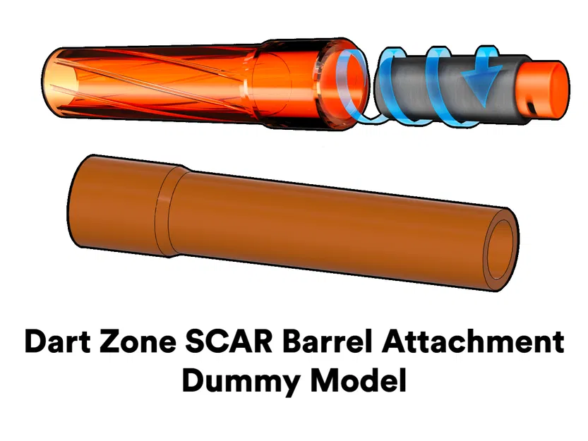 Mô hình giả cho bộ phận nòng SCAR Dart Zone (Blaster Nerf) - Image 1
