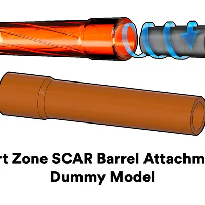 Mô hình giả cho bộ phận nòng SCAR Dart Zone (Blaster Nerf)