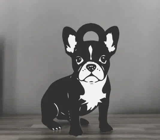 Móc Khóa Chó 2D Đơn Giản - Image 2