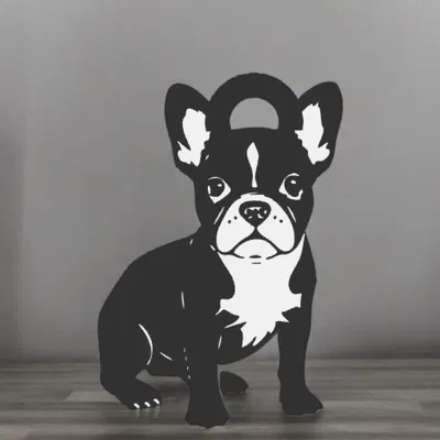 Móc Khóa Chó 2D Đơn Giản