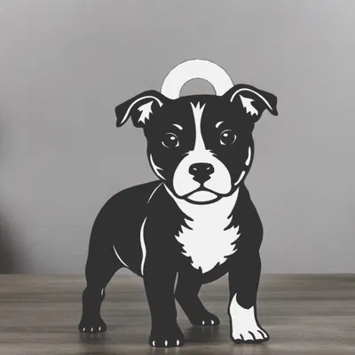 Móc Khóa Chó 2D Đơn Giản