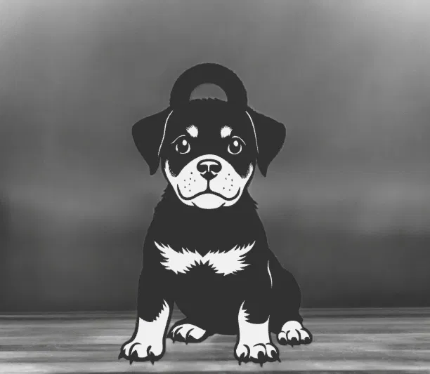 Móc Khóa Chó 2D Đơn Giản - Image 6