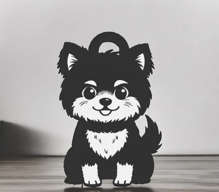 Móc Khóa Chó 2D Đơn Giản - Image 7